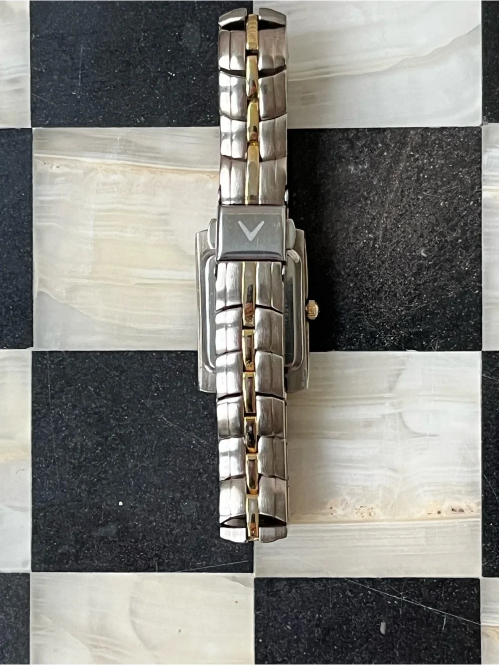 Womens Tank Watch Callaway Golf 20mm Two Tone White Dial Working